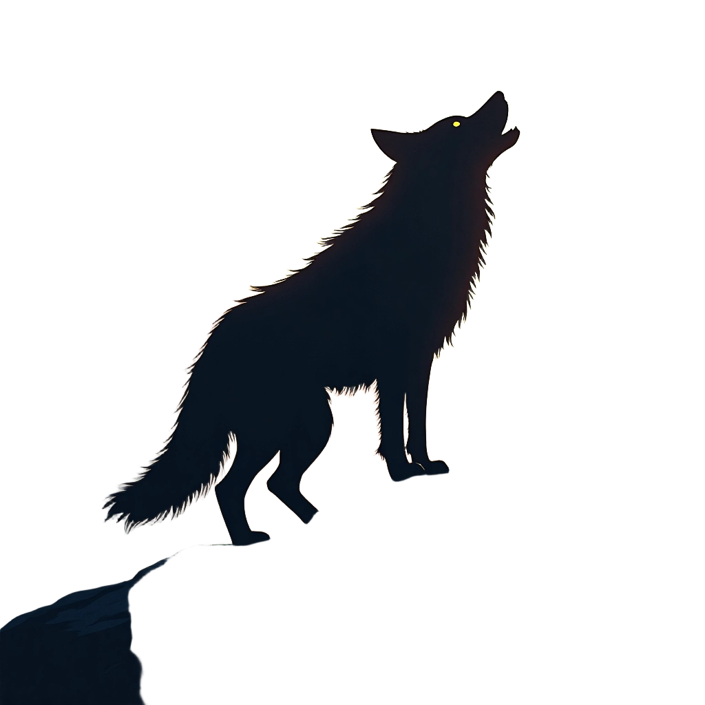 Howling Wolf Silhouette